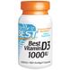 Витамин Д3, Vitamin D3, Doctor's Best, 1000 МЕ, 180 капсул, фото – 1