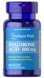 Гиалуроновая кислота, Hyaluronic Acid, Puritan's Pride, 100 мг, 60 капсул, фото