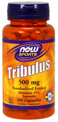 Трибулус, Tribulus, Now Food, Sports, 500 мг, 100 капсул - фото
