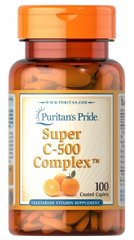 Вітамін С, Vitamin C-500 Complex, Puritan's Pride, 100 каплет - фото