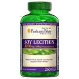 Лецитин из сои, Soy Lecithin, Puritan's Pride, 1200 мг, 250 гелевых капсул, фото