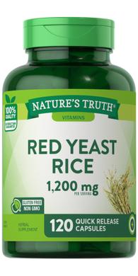 Червоний дріжджовий рис, Red Yeast Rice, Nature's Truth, 600 мг, 120 капсул - фото