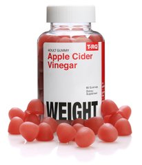 Яблочный уксус, фруктовый вкус, Apple Cider Vinegar, T-RQ, 60 жевательных конфет - фото