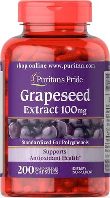 Екстракт виноградних кісточок, Grapeseed Extract, Puritan's Pride, 200 капсул - фото