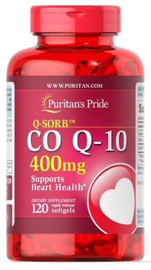 Коэнзим Q10, CO Q-10, Puritan's Pride, 400 мг, 120 гелевых капсул - фото