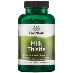 Расторопша, Milk Thistle, Swanson, 250 мг, 120 капсул - фото