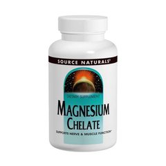 Магний хелат, Magnesium Chelate, Source Naturals, 100 мг, 250 таблеток - фото
