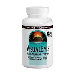 Витамины для глаз, Visual Eyes, Source Naturals, комплекс, 90 таблеток - фото