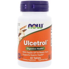 Помощь при язве желудка, Ulcetrol, Now Foods, 60 таблеток - фото