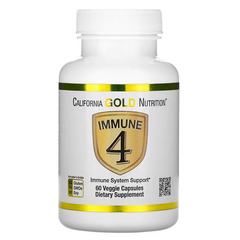 Средство для укрепления иммунитета, Immune4, California Gold Nutrition, 60 вегетарианских капсул - фото