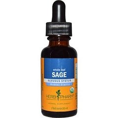 Шалфей, экстракт цельного листа, Sage, Herb Pharm, органик, 30 мл - фото