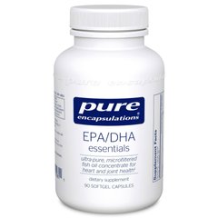 Основні ЕПК/ДГК, EPA/DHA essentials, Pure Encapsulations, 90 капсул - фото
