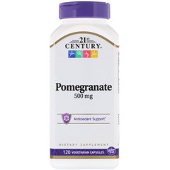 Гранат, Pomegranate, 21st Century, 500 мг, 120 капсул - фото