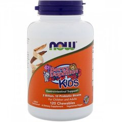 Дофилус пробиотики для детей, Berry Dophilus, Now Foods, 120 жевательных таблеток - фото
