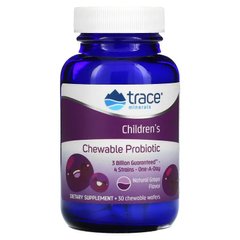 Прибуток для дітей, Chewable Probiotic, Trace Minerals Research, 30 штук - фото