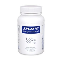 Коэнзим Q10, CoQ10, Pure Encapsulations, 500 мг, 60 капсул - фото