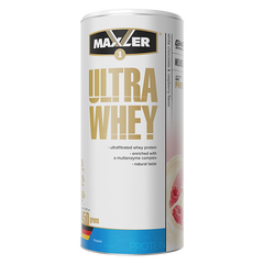 Протеин, Ultra Whey, Maxler, вкус белый шоколад с малиной, 450 г - фото