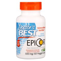 Захист імунітету, Doctor's Best, Epicor, 500 мг, 60 вегетаріанських капсул - фото