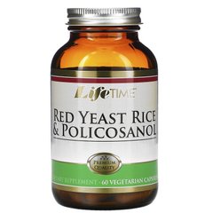 Поликозанол и красный рис, Red Yeast Rice & Policosanol, LifeTime Vitamins, 60 растительных капсул - фото