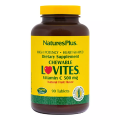 Витамин C, Vitamin C Lovites, Nature's Plus, 500 мг, 90 жевательных таблеток - фото