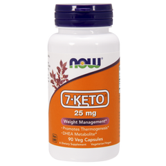 7 кето Дегидроэпиандростерон, 7-KETO, Now Foods, 25 мг, 90 капсул - фото