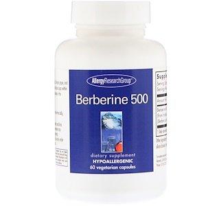Берберин, Berberine, Allergy Research Group, 500 мг, 60 вегетаріанських капсул - фото