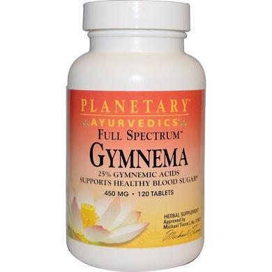 Джімнема, Gymnema, Planetary Herbals, Аюрведік, 450 мг, 120 таблеток - фото