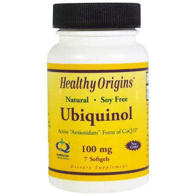 Убихинол (Kaneka QH), Ubiquinol, Healthy Origins, 100 мг, 7 капсул - фото