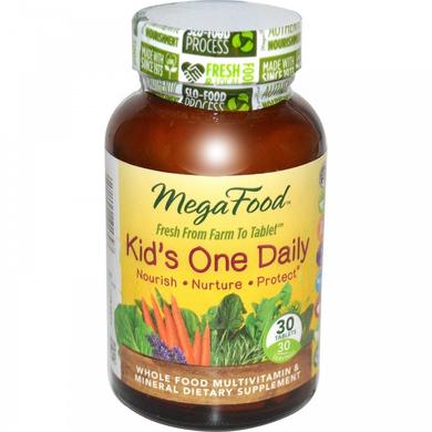 Вітаміни для дітей, Kid's One Daily, MegaFood, 1 в день, 30 таблеток - фото