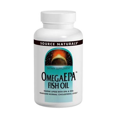 Рыбий жир в капсулах, OmegaEPA Fish Oil, Source Naturals, 1000 мг, 200 капсул - фото