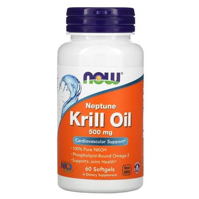 Масло кріля, Krill Oil, Now Foods, 500 мг, 60 капсул - фото