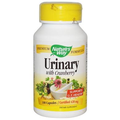 Клюква для мочевых путей, Urinary with Cranberry, Nature's Way, 420 мг, 100 капсул - фото