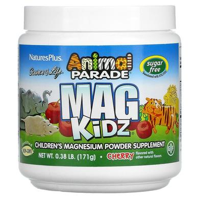 Магній для дітей, смак вишень, Children's Magnesium, Nature's Plus, Animal Parade, 171 г - фото