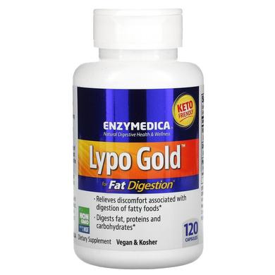 Оптимизатор переваривания жира, Lypo Gold, For Fat Digestion, Enzymedica, 120 капсул - фото