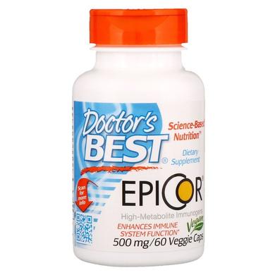 Защита иммунитета, Doctor's Best, Epicor, 500 мг, 60 вегетарианских капсул - фото