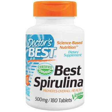 Спіруліна, Best Spirulina, Doctor's Best, 500 мг, 180 таблеток - фото