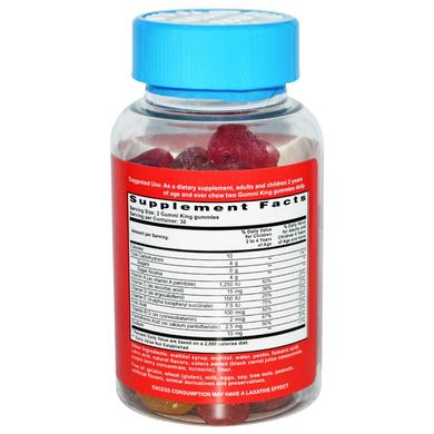 Вітаміни для дітей (Multi-Vitamin), Gummi King, без цукру, 60 таблеток - фото