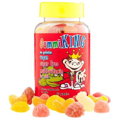 Вітаміни для дітей (Multi-Vitamin), Gummi King, без цукру, 60 таблеток - фото