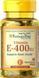 Витамин Е, Vitamin E, Puritan's Pride, 400 МЕ, 50 гелевых капсул, фото – 1