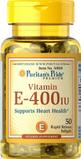 Витамин Е, Vitamin E, Puritan's Pride, 400 МЕ, 50 гелевых капсул, фото