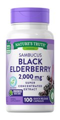 Черная бузина, Sambucus, Nature's Truth, 1000 мг, 100 капсул - фото