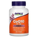 Коензим Q10 з риб'ячим жиром, CoQ10, Now Foods, 60 мг 120 капсул, фото