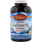 Риб'ячий жир з печінки тріски, Cod Liver Oil Gems, Carlson Labs, смак лимон, 1000 мг, 300 капсул, фото