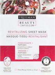 Маска-плівка для обличчя "Гранат і пептиди", Beauty Infusion Revitalizing Peel-Off Mask, Freeman, 25 мл - фото