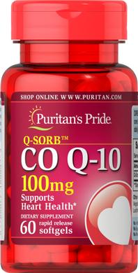 Коензим Q-10, Q-SORB Co Q-10, Puritan's Pride, 100 мг, 60 капсул - фото