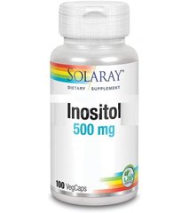 Инозитол, Inositol, Solaray, 500 мг, 100 вегетарианских капсул - фото