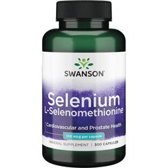 Селен (L-Селенометіонін), Selenium, Swanson, 100 мкг, 300 капсул - фото