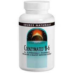Вітамін В6, Coenzymated B-6, Source Naturals, коензимний, 300 мг, 30 таблеток - фото