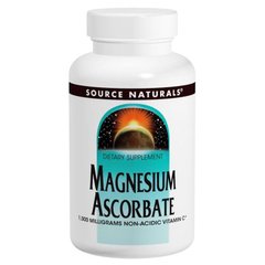 Магний аскорбат, Magnesium Ascorbate, Source Naturals, 1000 мг, 120 таблеток - фото