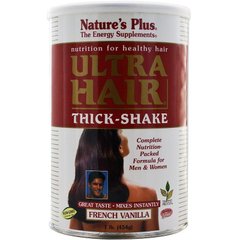 Коктейль для волос, Hair Thick-Shaker, Nature's Plus, вкус ванили, 454 г - фото